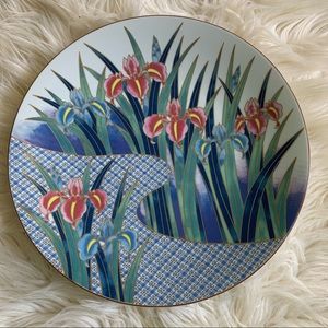 ❤️CAPILANO VANCOUVER❤️Large Iris Plate❤️Golden